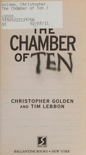 Nancy Holder: The Chamber of Ten (2010, Ballantine Books)